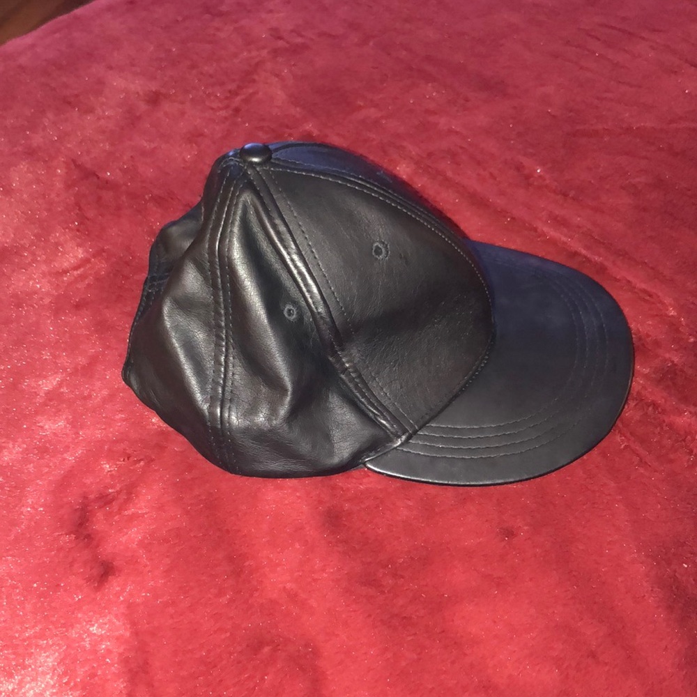 COPY - Aldo black faux leather SnapBack